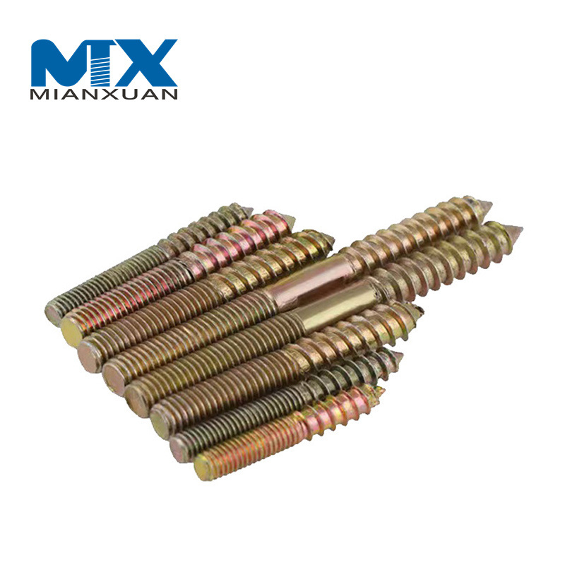 Wood Thread Hanger Stud Dowel Screw Double Ended Furniture Fixing Hanger Bolt