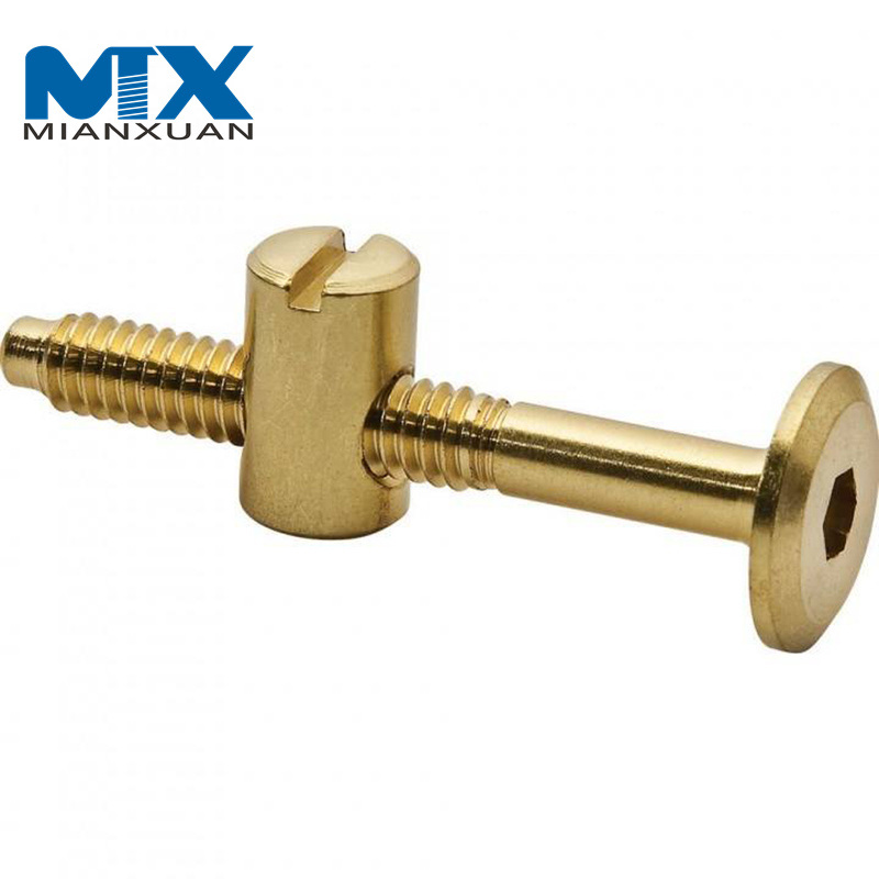 Special Aerospace Brass Parts Copper Steel Hex Slotted Combination Screw
