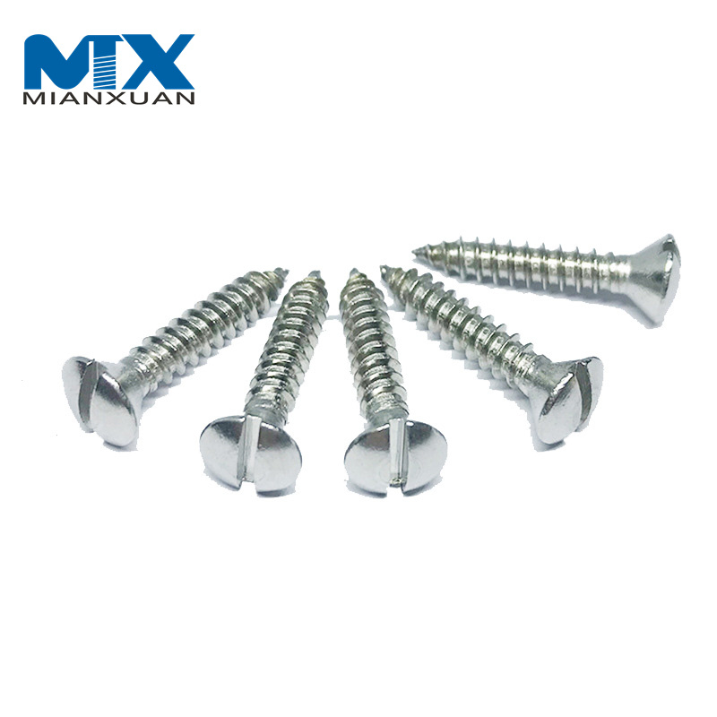 DIN7973 Raised Countersunk Oval Head Self Tapping Screws with Slot