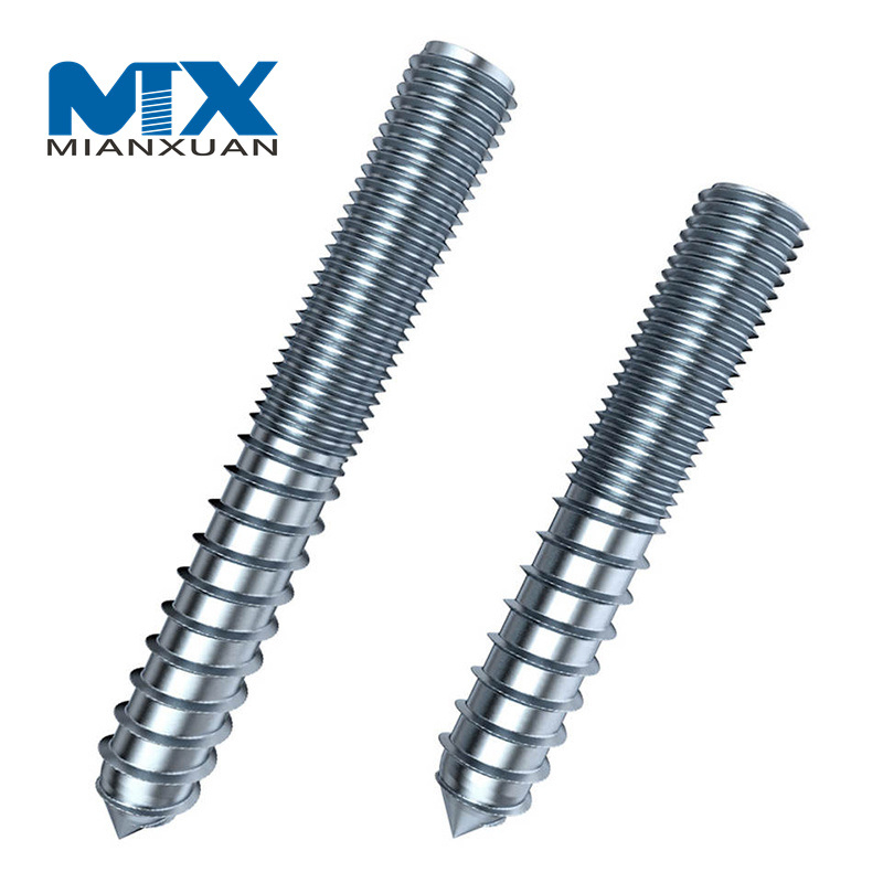 Wood Thread Hanger Stud Dowel Screw Double Ended Furniture Fixing Hanger Bolt
