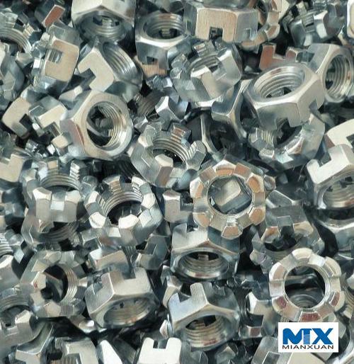 Hexagon Thin Slotted Nuts and Castle Nuts