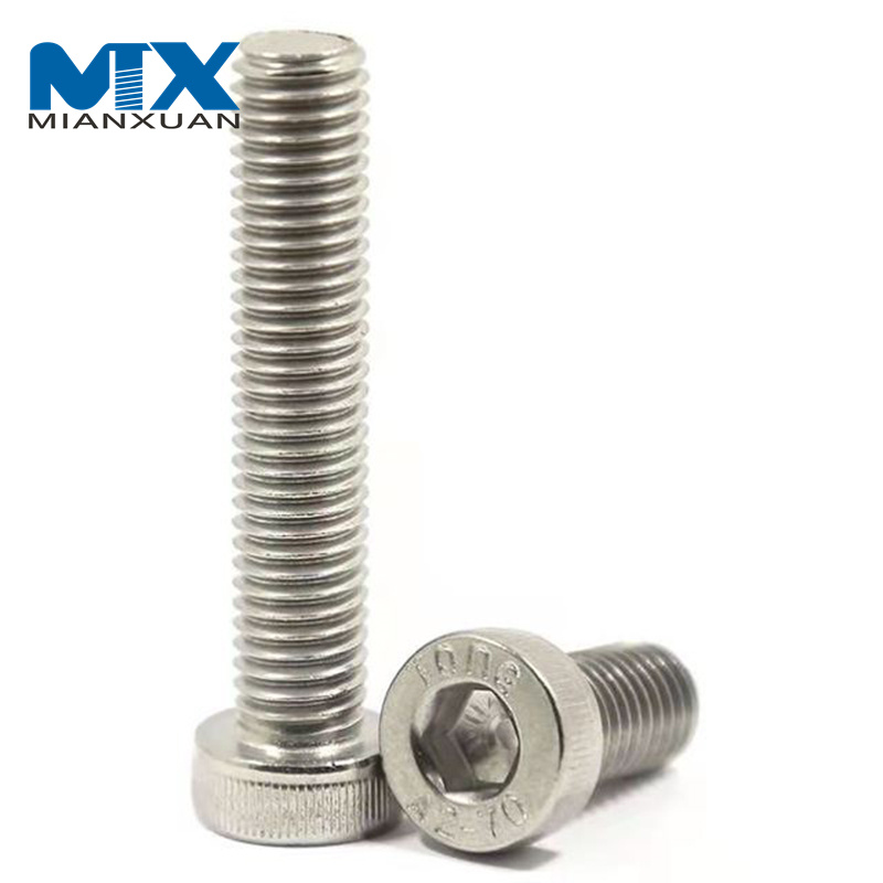 M8*75mm Stainless Steel A2 A4 Hex Socket Thin Head Bolt DIN6912