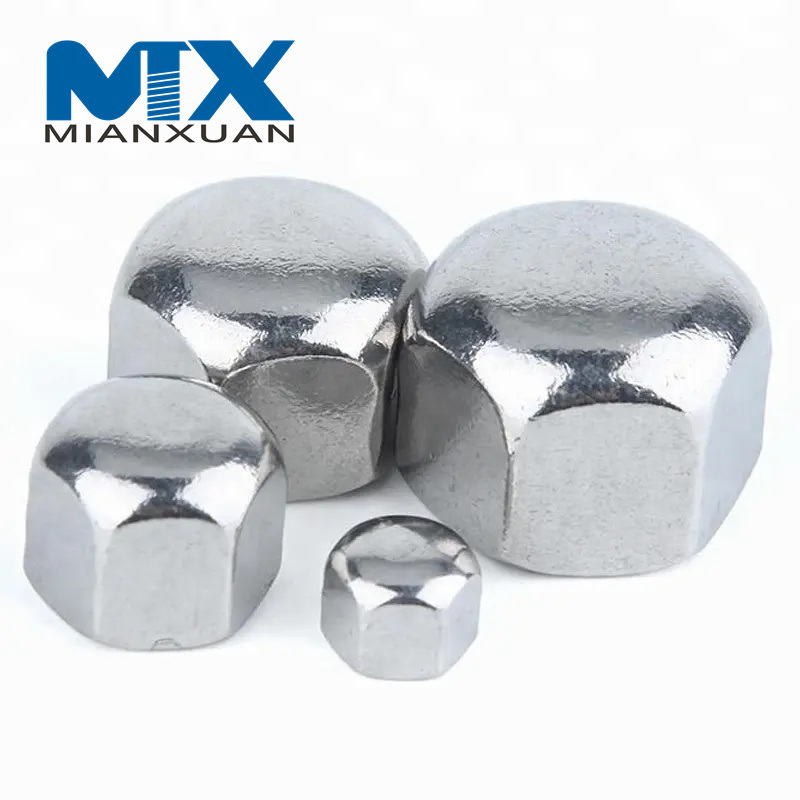 Carbon Steel Hexagon Acorn Nuts Low Type DIN917