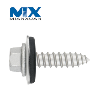 Bi-Metal Self Drilling Screws Hex (SS304+CS) Hardened, EPDM Washer