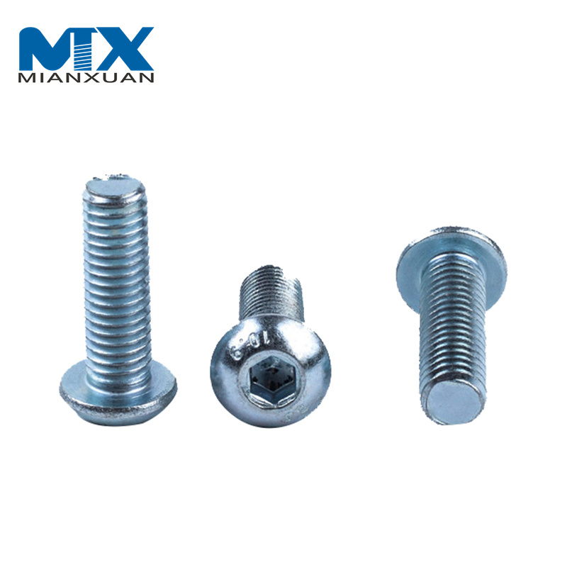 Metric 10.9 Grade M2-M16 Black Oxide Round Hexagon Socket Cap Button Head Screw ISO7380-1