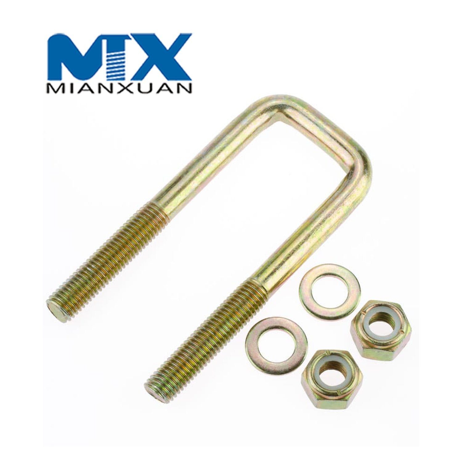 Stainless Steel U-Bolt Fastener with Hex Flange Nut DIN3570