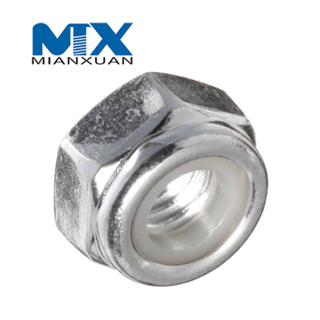 DIN985 Hex Nylon Insert Nut Self Lock Nut DIN 985 Carbon Steel 4.8 8.8 10.9 12.9 M3 M4 M5 M6 M8 HDG Hot DIP Galvanized