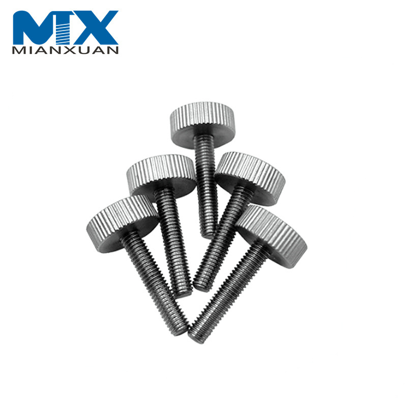 M2.5 M3 A2-70 Stainless Steel SS304 Knurled Thumb Screw Low Type DIN653