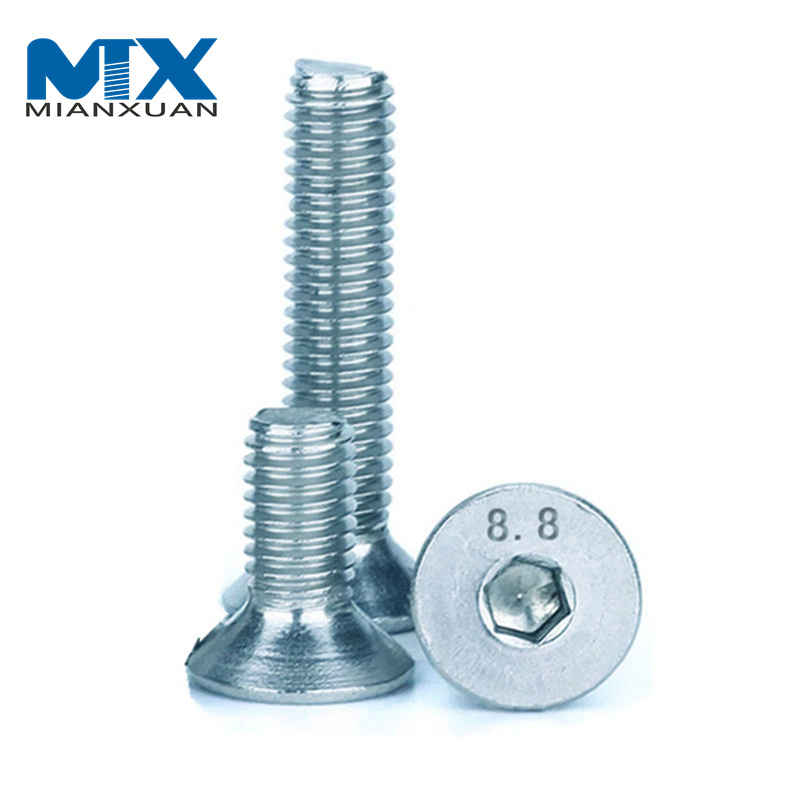 M8 High Quantity Stainless Steel 304 Hexagon Socket Countersunk Head Screws DIN7991