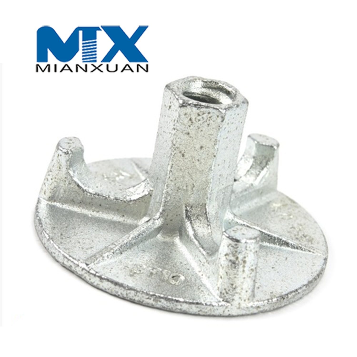 Scaffold Square Round Anchor Formwork Scaffolding Casted Plated Construction Tie Rod Casting Ductile Iron Wing Swivel Nut