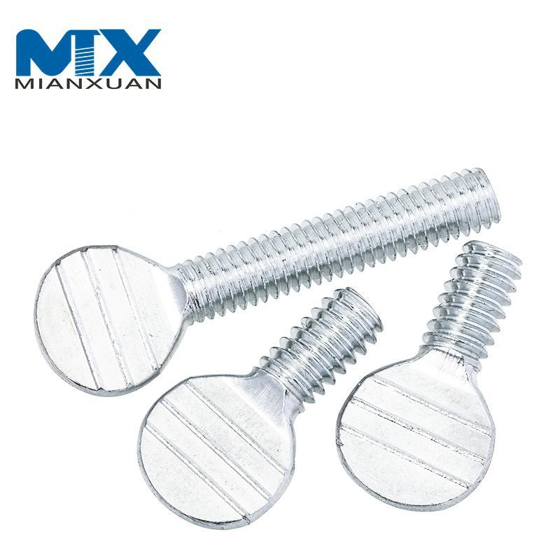 Carbon Steel Galvanized Hand Spade Flat Head Racket Thumb Screw