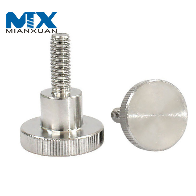 DIN464 SUS304 SUS316 Stainless Steel Knurled Thumb Flat Head Screws