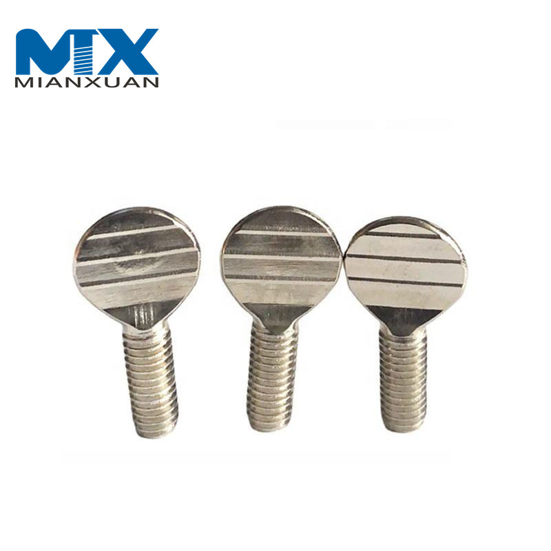 Carbon Steel Galvanized Hand Spade Flat Head Racket Thumb Screw