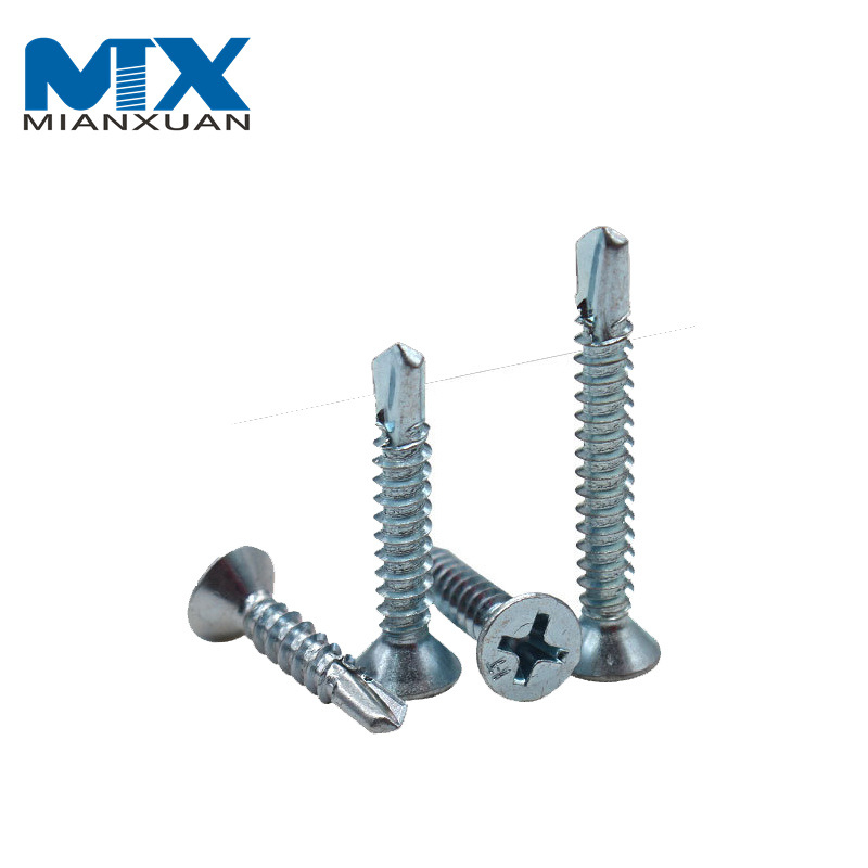 Hot Selling Flat Head Cross Head Self Drilling Screws with Wing