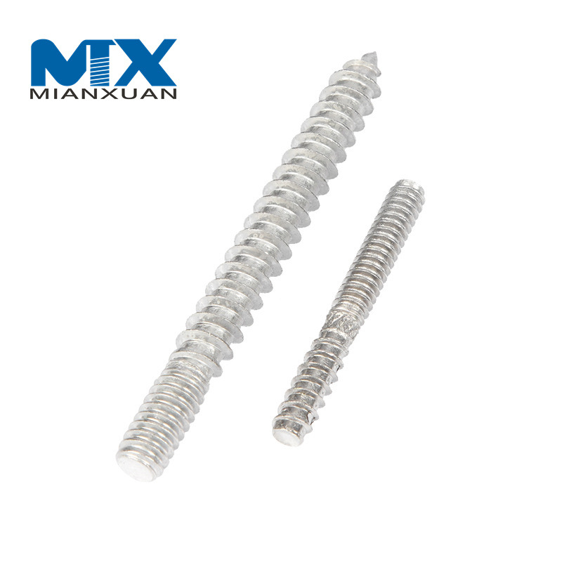 Wood Thread Hanger Stud Dowel Screw Double Ended Furniture Fixing Hanger Bolt