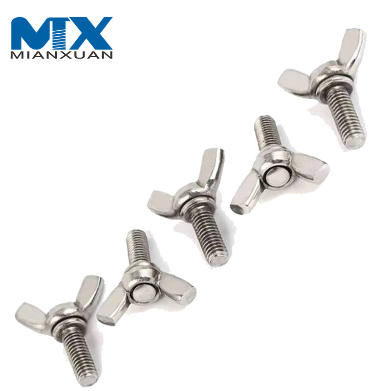 DIN316 Stainless Steel Butterfly Wing Bolt OEM Butterfly Wing Screws Bolt