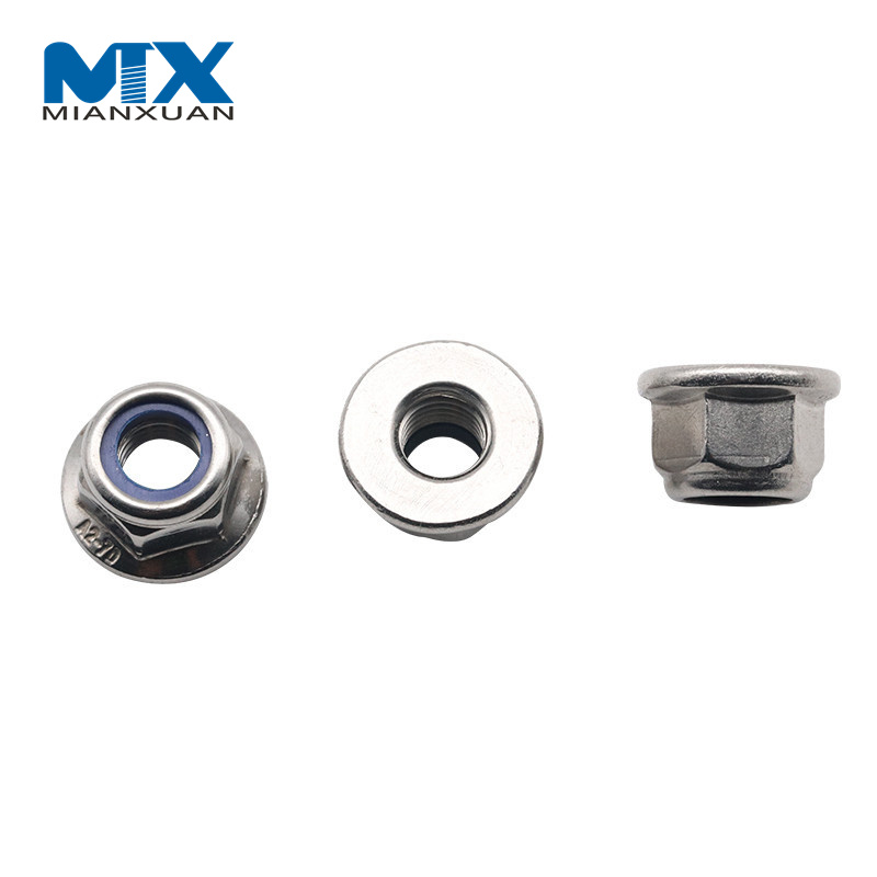 Galvanized Hexagon Flange Lock Nut DIN6926 for DIN6921 Bolt Small Box Packaging