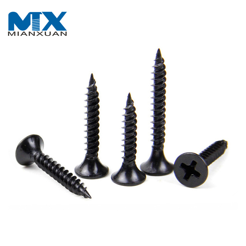 Factory Supply 3.5*25mm C1022A Factory Price Phillips Black Bugle Head Drywall Screw