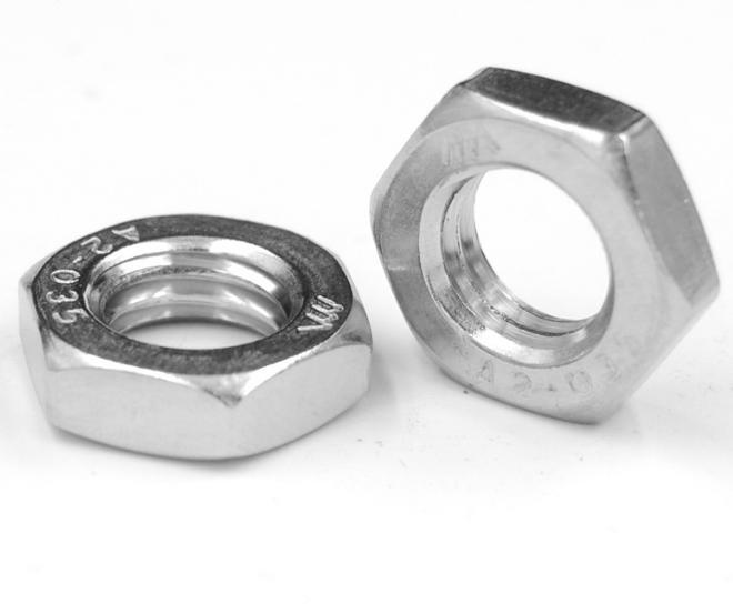 DIN Standard Stainless Steel Hex Thin Nuts