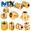Hex Round Thread Knurled Brass Insert Nut
