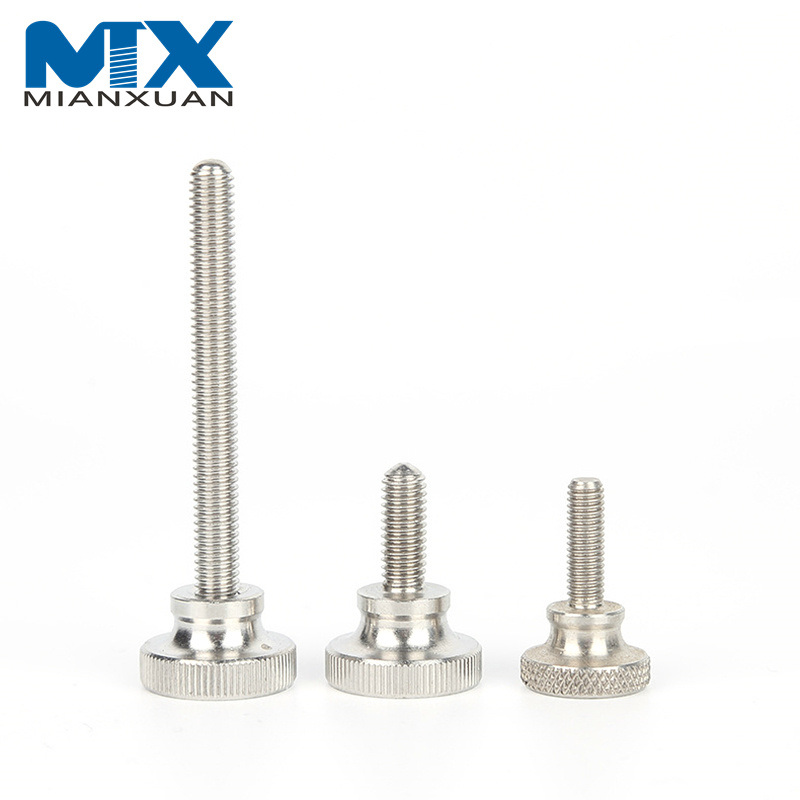 M2.5 M3 A2-70 Stainless Steel SS304 Knurled Thumb Screw Low Type DIN653