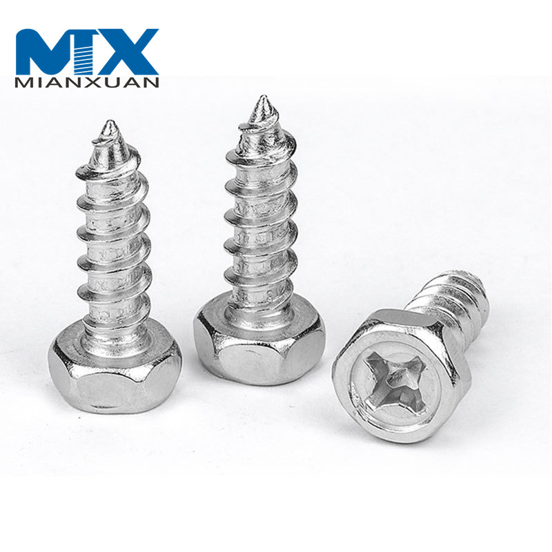 Special Hexagonal Head Plastic Expansion Plugs Galvanized Wood Screws pH