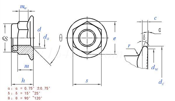 DIN985 Galvanized Steel Nylon Insert Lock Nut