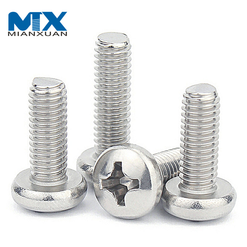 DIN7985 Cross Recessed Pan Head Screws Round Head Tapping Screws