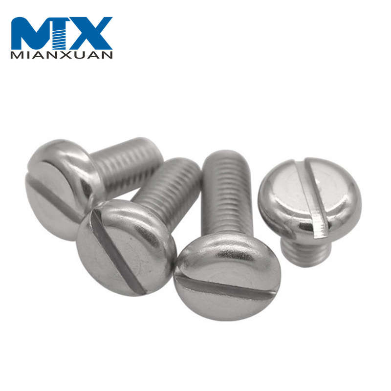 M3*0.5mm Pitch Stainless Steel SS304 Slotted Pan Head Machine Screw DIN85