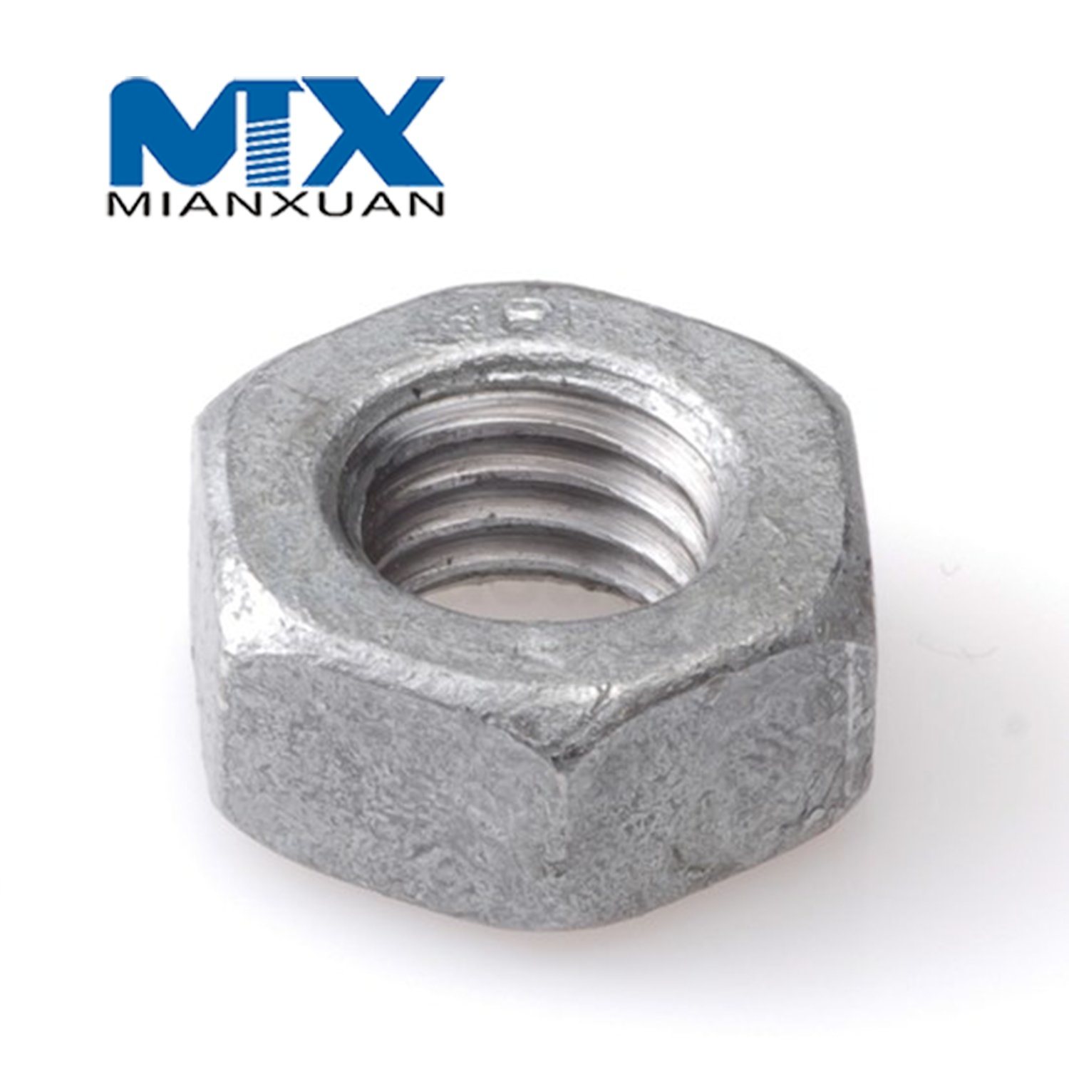 Carbon Steel 4 8 6 10 12 Mild Steel Hex Nut ISO4032 Hexagon Nut 4032 M24 M30 M36 M42 M48 HDG Hot DIP Galvanized