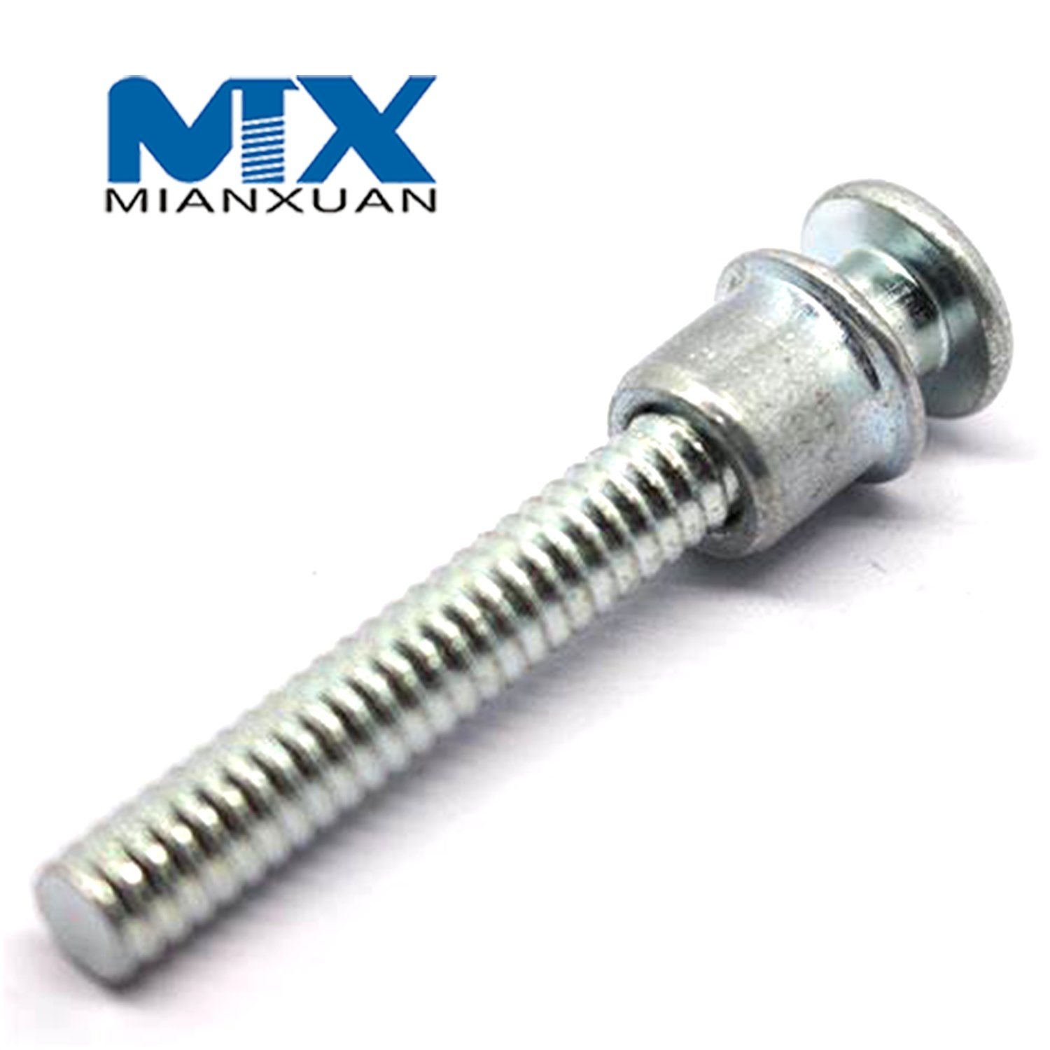 Carbon Steel 4.8 8.8 10.9 12.9 Mild Steel Huck Bolt Lock Bolt Grip Collar M3 M4 M5 M6 M8 Zinc Black Plain Galvanize