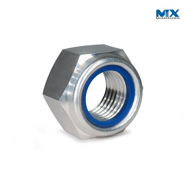 Stainless Steel Hex Thick Nuts with Nylon Insert