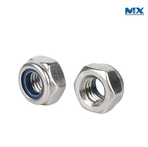Stainless Steel Hex Thick Nuts with Nylon Insert