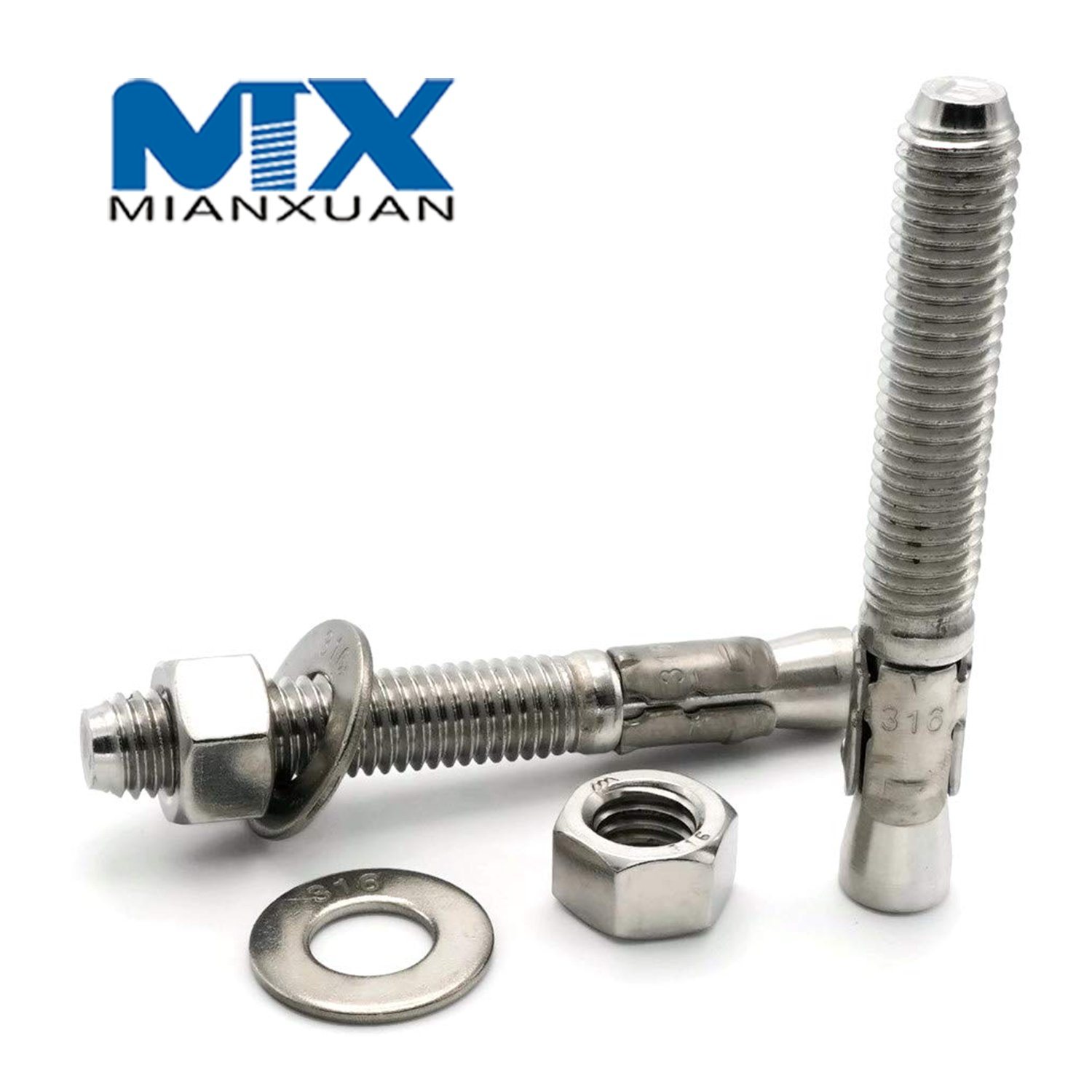 Zinc Plated Fastener Wedge Anchor Bolt for Concrete Brick with Reasonable Price