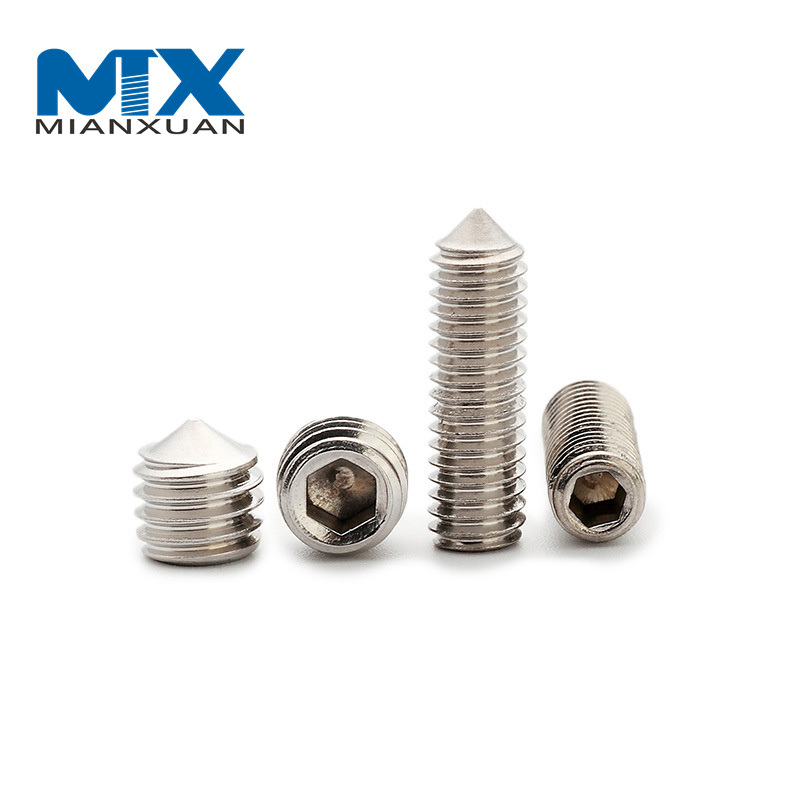 M12*20mm High Quantity Hexagon Socket Set Screws with Cone Point DIN914