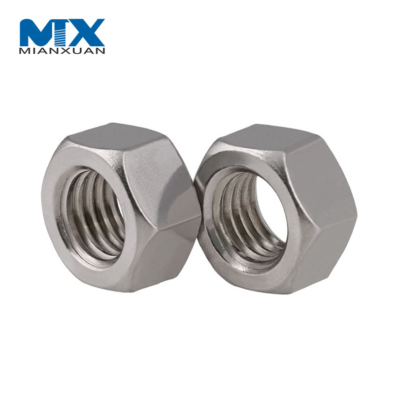 DIN934 SS304 Stainless Steel Hex Nuts M3-5 Machine Hexagon Nut