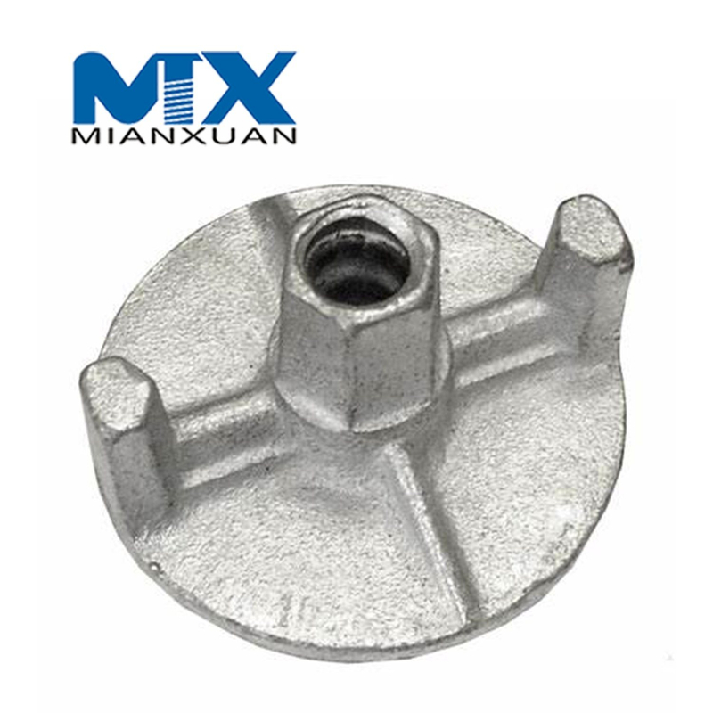 OEM Sand Iron Casting Thread Round Butterfly Tie Rod Wing Nut for Scaffolding Construction Concrete Formwork Accessories