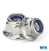 Stainless Steel Prevailing Torque Type Hexagon Nuts with Flange and with Non-Metallic Insert