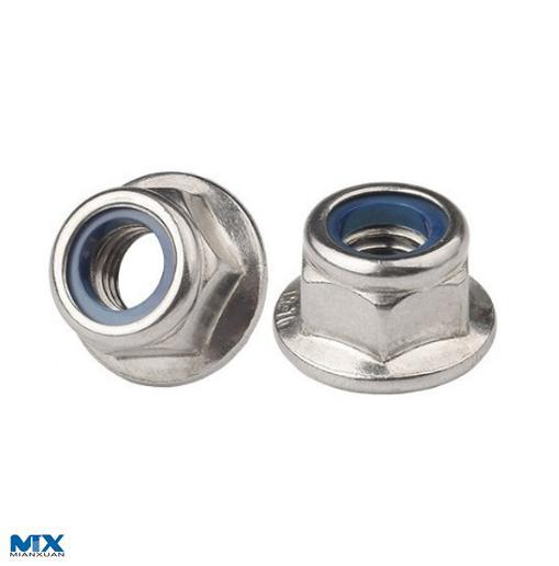 Carbon Steel Hexagon Nuts with Flange and with Non-Metallic Insert