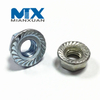 Stainless Steel Blue Zinc Plated DIN6923 Hex Serrated Flange Nuts