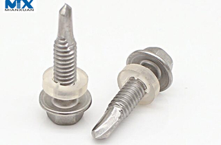 Hex Washer Head Screws with Flange and Round Washer