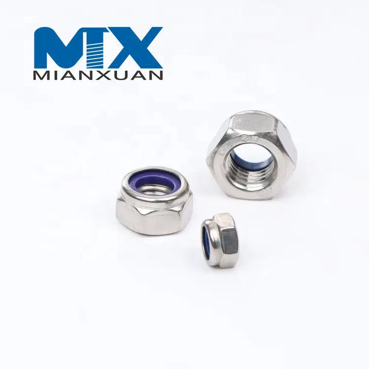 Chinese Manufacturers Carbon Steel SS304 Nylon Insert Hex Lock Nut DIN985