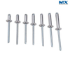 Open End Blind Rivets with Break Pull Mandrel and Protruding Head - Al/St