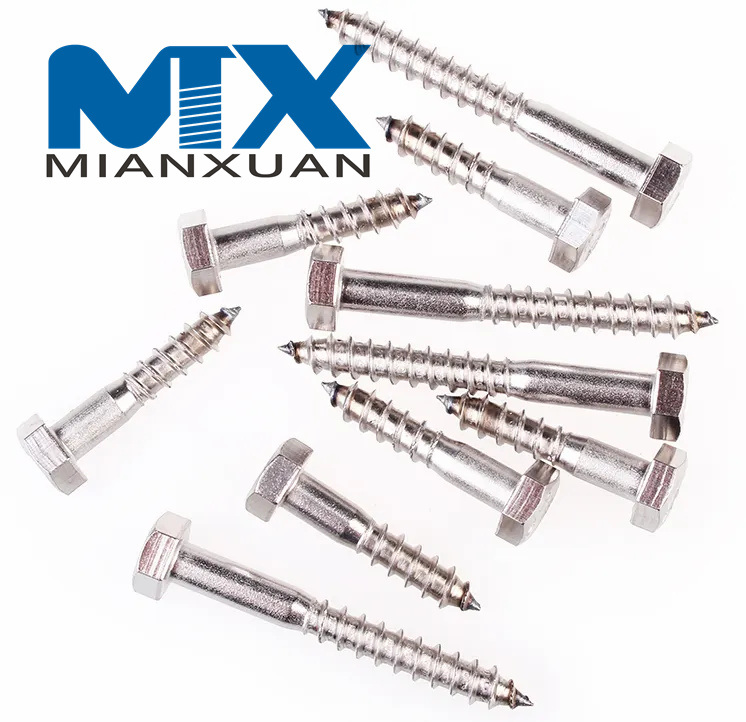 Stainless Steel Hex Head Lag Screw Wood Screws with High-End Quality