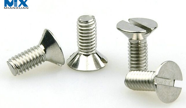 Countersunk Head Slotted Recess Screws