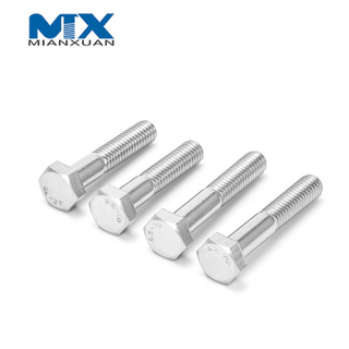 DIN931 Hex Head Bolt Stainless Steel Standard Manufacturer A2 A4 18-8