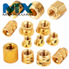 Hex Round Thread Knurled Brass Insert Nut