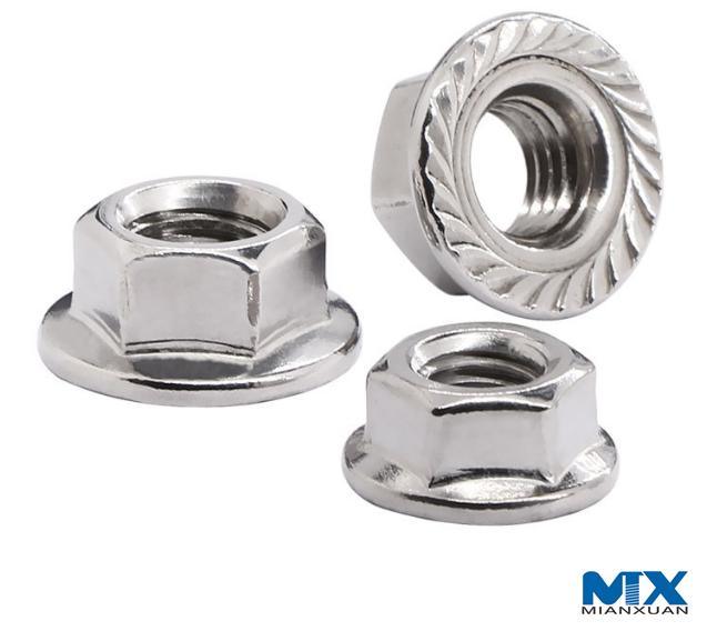 Stainless Steel Hex Nuts with Flange
