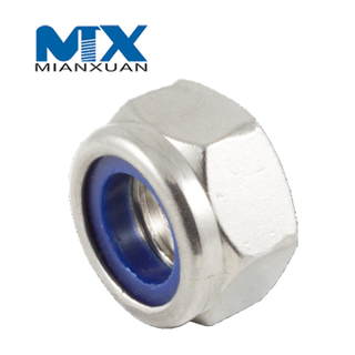 DIN985 Hex Nylon Insert Nut Self Lock Nut DIN 985 Carbon Steel 4.8 8.8 10.9 12.9 M24 M30 M36 M42 M48 Zinc Flake Geomet Dacrome Ruspert