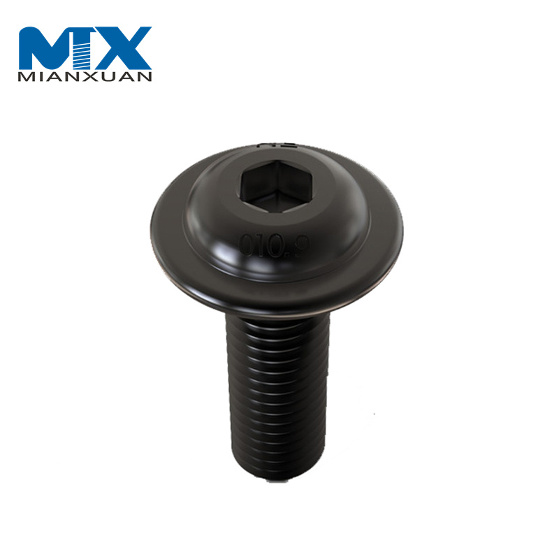 SS304 ISO7380-2 Pan Head Button Head Hex Socket with Washer Screw ISO7380-2
